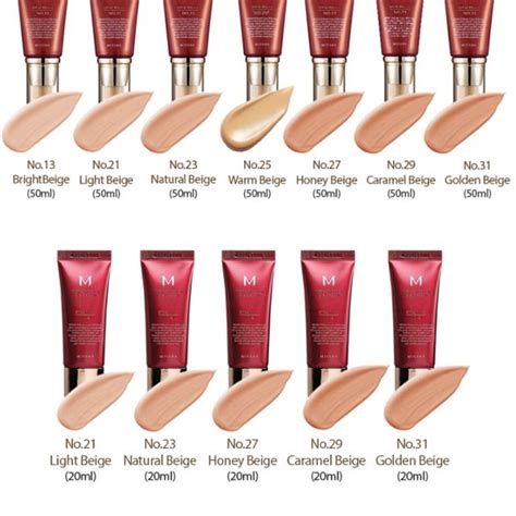 missha bb cream shades.